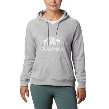 Columbia Ženske Majice S Kapuljačom - Logo French Terry Sive | GEIH-73618
